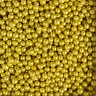 DECORATE 100 GR. JAR STANDARD GOLD PEARLS 5 MM