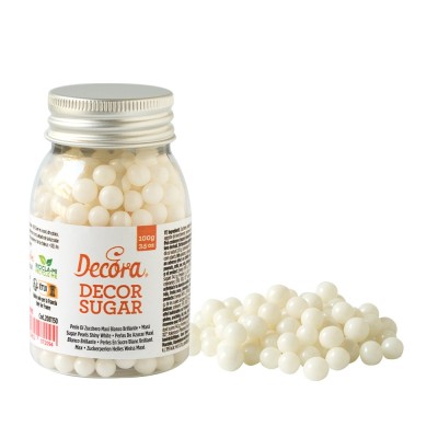 DECORATE JAR 100 GRM MAXIPEARLS SHINY WHITE 7 MM