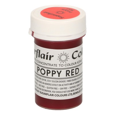 SUGARFLAIR PASTE COLORANT 25 GR. POPPY RED