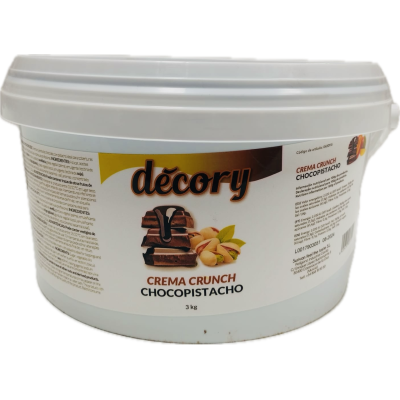 DECORY CUBO 3 KG CREMA CRUNCH PISTACHO