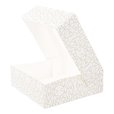 WHITE PASTRY BOX WITH WINDOW 18X18X7.5 CM (UNIT)