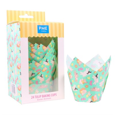 "Set PME de 24 Tulipas para Muffins - Decoración de Pascua Única"