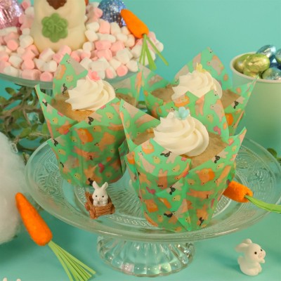 "Set PME de 24 Tulipas para Muffins - Decoración de Pascua Única"