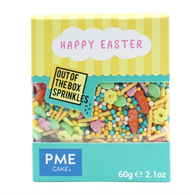 "Sprinkles de Azúcar Happy Easter PME - Caja de 60 gr para Repostería"