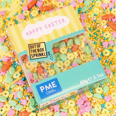 "Sprinkles de Azúcar Happy Easter PME - Caja de 60 gr para Repostería"