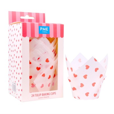 PME SET OF 24 LOVE HEARTS MUFFIN CUPS