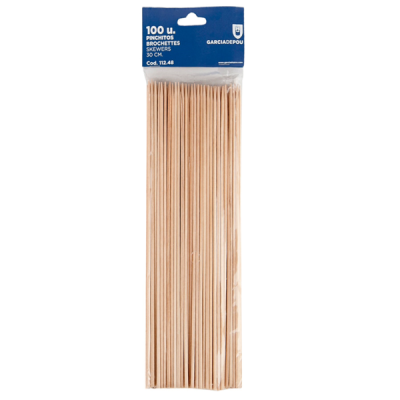 GDP BROCHETA PALILLO 30 CMS MADERA NAT. (100 UNDS)