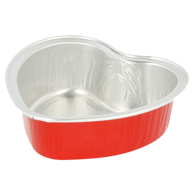 SET DE 100 CAPSULAS PLATA/ROJO CORAZON 100ML 8,8CM