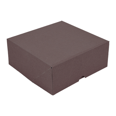 GDP CAJA PASTELERIA S/VENTANA MARRON 18X18X7,5 CM