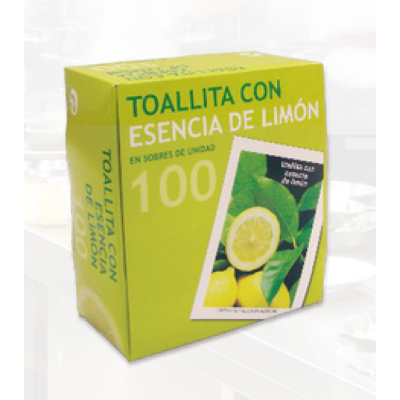 SET DE 100 TOALLITAS DE LIMON