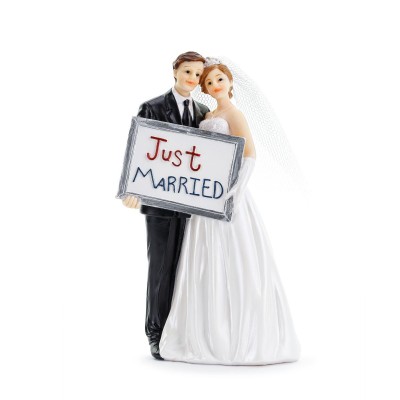 PARTYDECO FIGURA PAREJAS NOVIOS JUST MARRIED 15CM