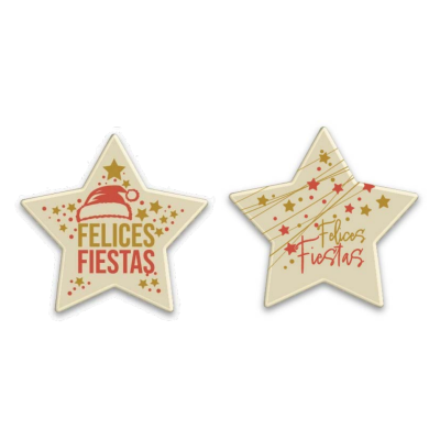 MODECOR SET 72 ESTRELLAS CHOCO BCO FELICES FIESTAS