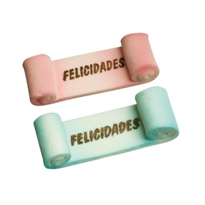 Letreros de azúcar "Felicidades" surtidos para pasteles