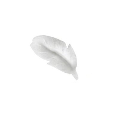 "FLORENSUC SET OF 30 WHITE WAFER FEATHERS 46X23 MM"