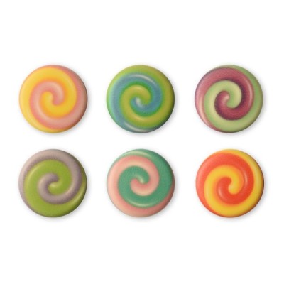 MODECOR SET 144 ASSORTED WHITE CHOCOLATE SPIRALS