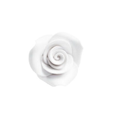 MODECOR SET OF 36 WHITE SUGAR ROSES 3.3 CM