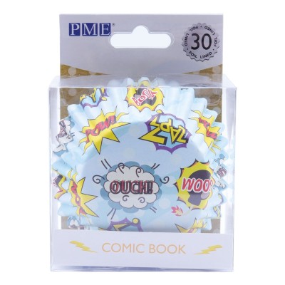 PME SET DE 30 CAPSULAS CUPCAKES MOTIVO COMIC