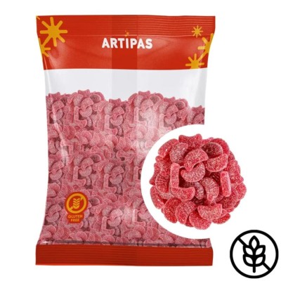 "AP BAG 1 KG WATERMELON FLAVORED GUMMY SLICES"