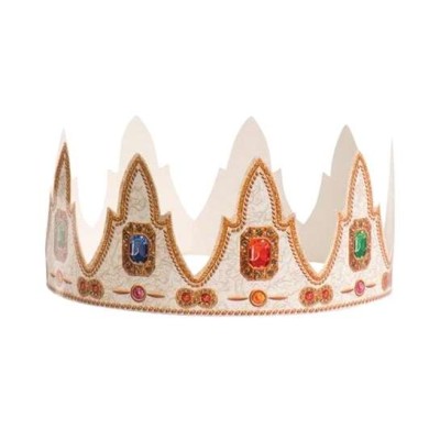 Golden Crowns Set for Roscon de Reyes - 51cm (100 pcs)