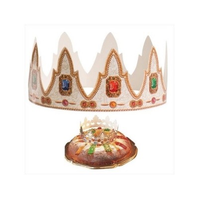 Golden Crowns Set for Roscon de Reyes - 51cm (100 pcs)