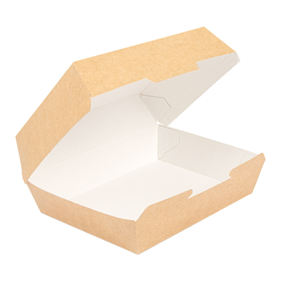 "SET OF 50 KRAFT LUNCH TAKE AWAY BOXES 22.5X17X8.5 CM"