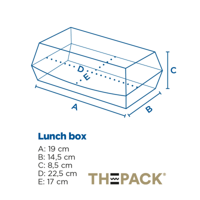 "SET OF 50 KRAFT LUNCH TAKE AWAY BOXES 22.5X17X8.5 CM"