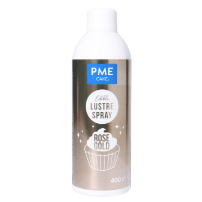 Spray Lustre Oro Rosa PME 400ml: Brillo Comestible Perfecto