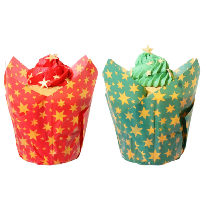 Tulipas Navideñas PME: Decora tus muffins festivos