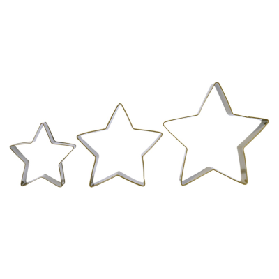 Cortadores de Estrellas PME: Set de 3 en Metal Durable