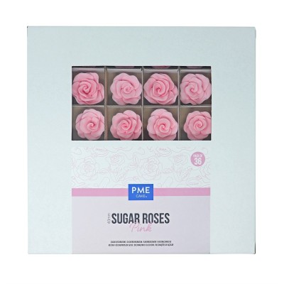 PME Set de 36 Rosas de Azúcar Comestible 4 cm Rosas