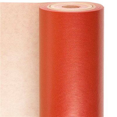 ROLLO 100M.  PAPEL KRAFT ROJO LISO ANCHO 70CM