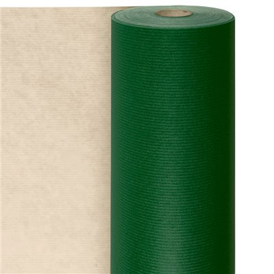 ROLLO 100M.  PAPEL KRAFT VERDE LISO ANCHO 70CM