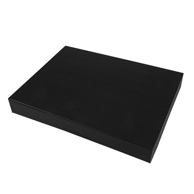 CAJA/BANDEJA PLANA + TAPA NEGRA 32X42X6H CM