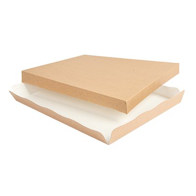 CAJA + TAPA CARTON KRAFT 240 GR. 32X27X4 CM ALTURA