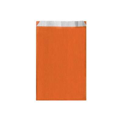 PAQ. DE 250 BOLSAS DE PAPEL NARANJA 12+5 X18 CM