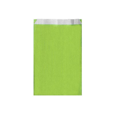 PAQ. DE 250 BOLSAS DE PAPEL VERDE ANIS 12+5X18 CM