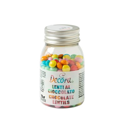 DECORA BOTE 80 GR LENTILS DE CHOCOLATE COLORES MIX