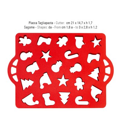 DECORA MULTICORTADOR ROJO NAVIDAD 23 PZS 21X15CM