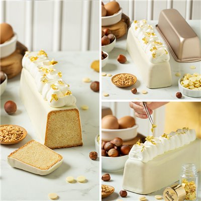 DECORA MOLDE ANTIAD. ORO ROSA SLIM CAKE 26X8X6H CM