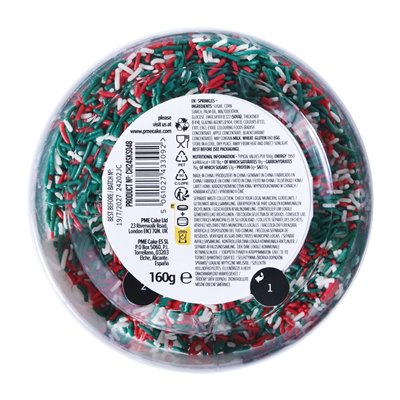 PME BTE 160 GR. FIDEOS NAVIDEÑOS MULTICOLOR