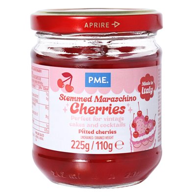 PME BOTE 225 GR CEREZAS MARASCHINO ROJAS C/ TALLO