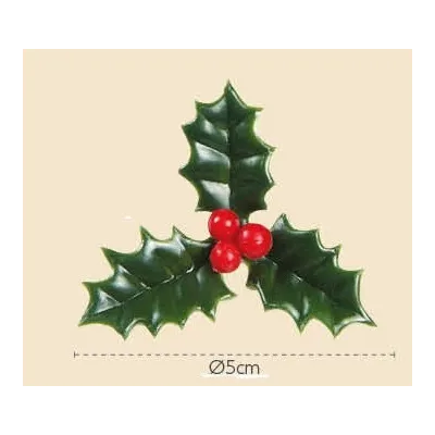 Plastic Holly (Bag of 144 Units)