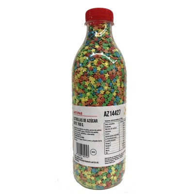 Sprinkles de Estrellas Color de Azúcar - Bote 700g Dulce Magia