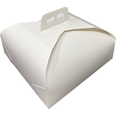 Caja Tarta Milano Blanca Natural 29x29 cm - Elegancia y Estilo