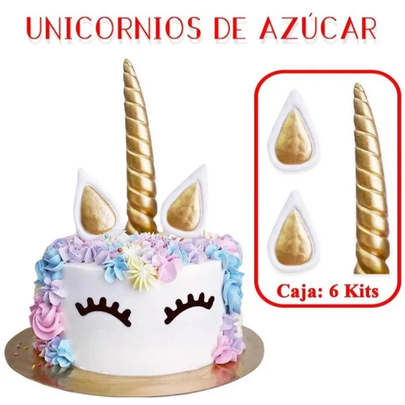 Decoración para tarta de Unicornio - 3 unidades por 6,50 €