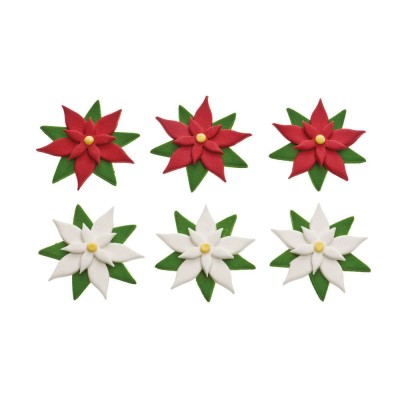 Poinsettia Christmas Decorating Set - 6 Pieces