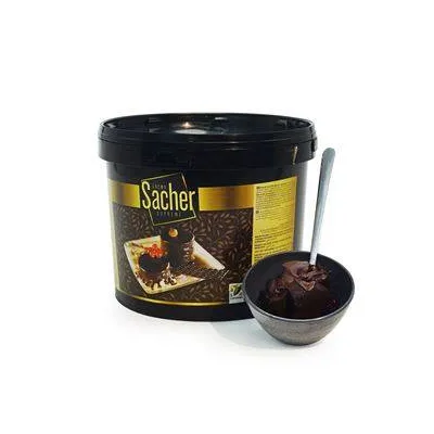 "Deliciosa Crema Sacher Negra Eurocao - Baño de 6Kg para Pastelería"