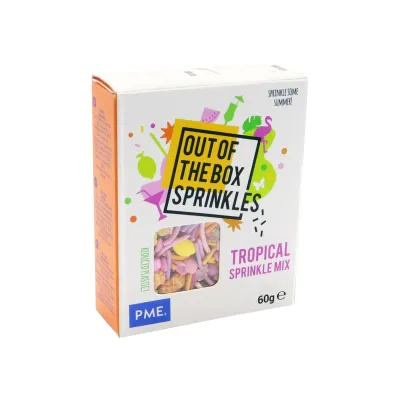 "Mezcla de Sprinkles Tropicales PME - Caja de 60 gramos"