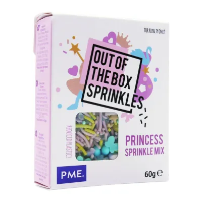 "Mezcla de Sprinkles PME Princesas - Caja de 60 gramos para Repostería"