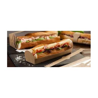 Open Kraft Baguette Bags 26cm - Pack of 25